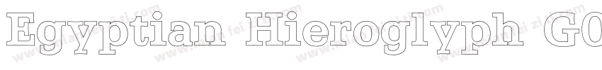 Egyptian Hieroglyph G007a字体转换